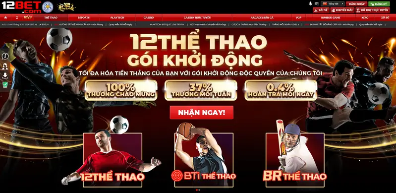 12bet hiện nay đang cung cấp 3 sảnh thể thao riêng biệt